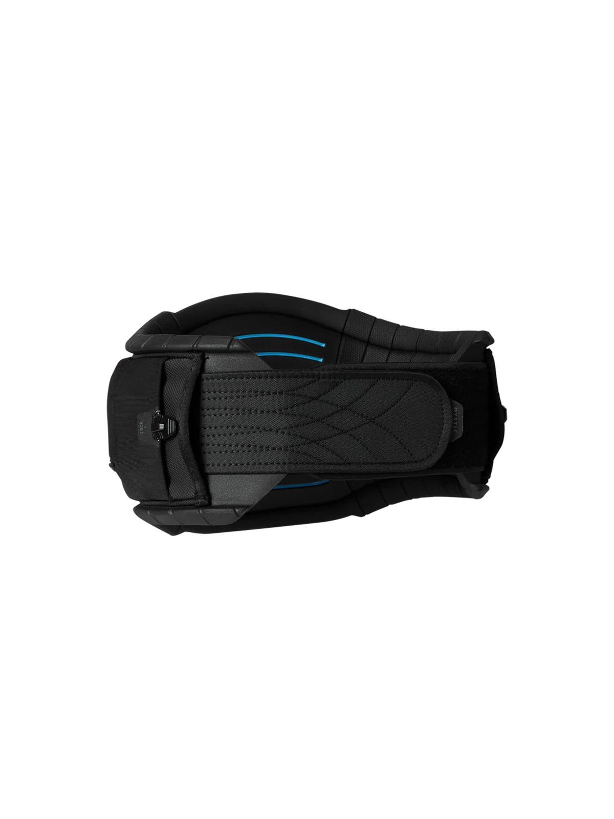 Mystic Stealth women's kite harness in black, front view