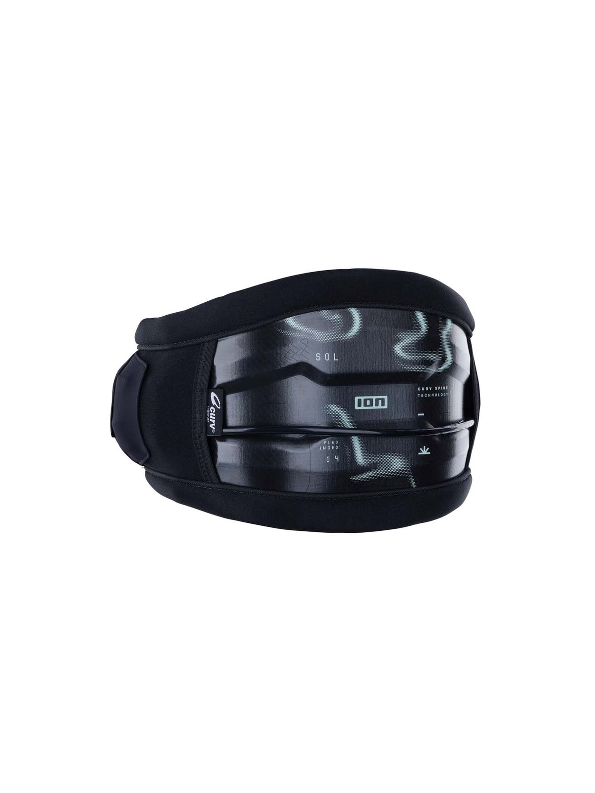 ION Sol Curv women's kite harness in black, back view