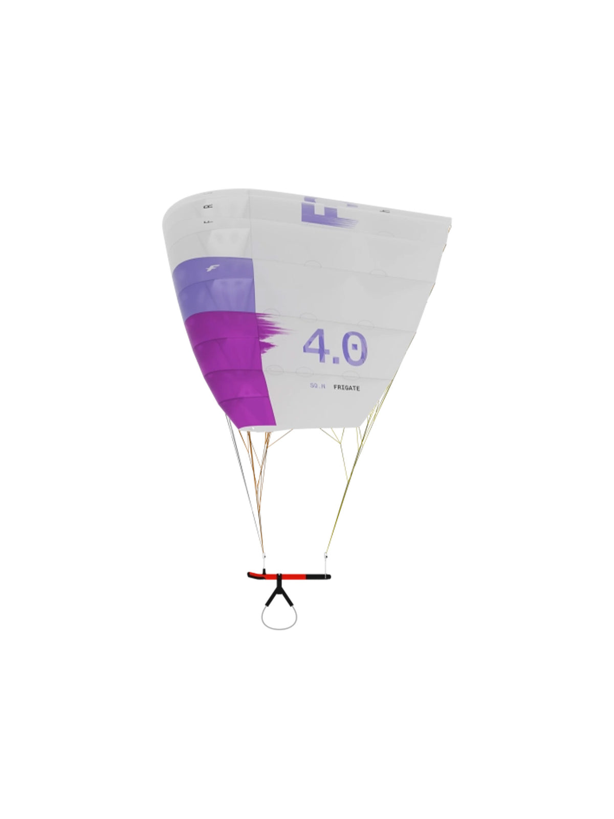 F-One Frigate V2 parawing in lilac, side view