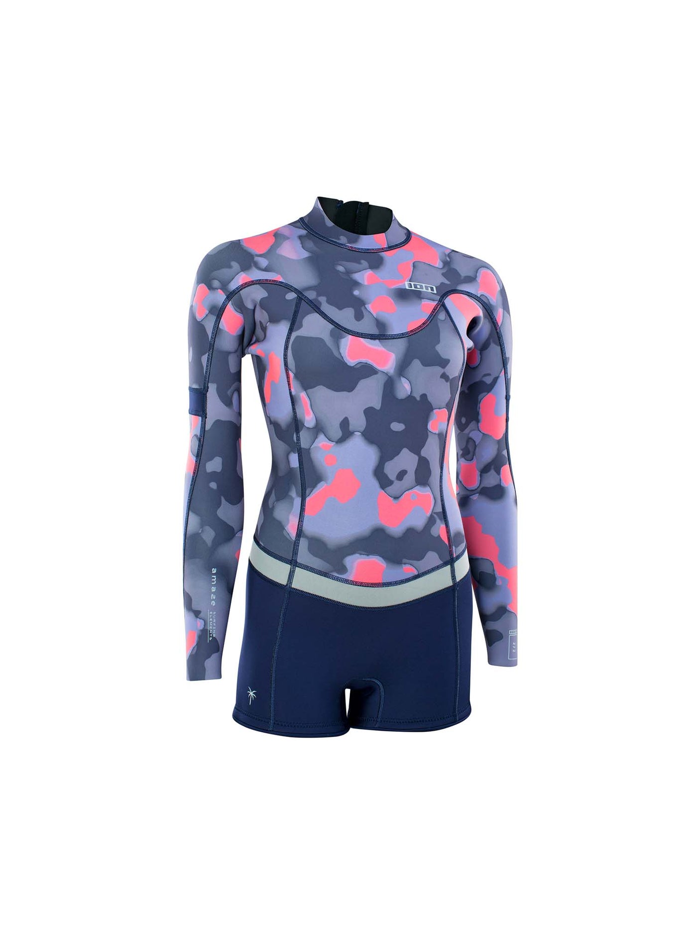 Amaze Womens 2mm Long Sleeve Back Zip Shorty 2024 Wetsuit