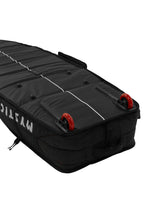 Mystic Saga Surf XL Boardbag underside wheels closeup