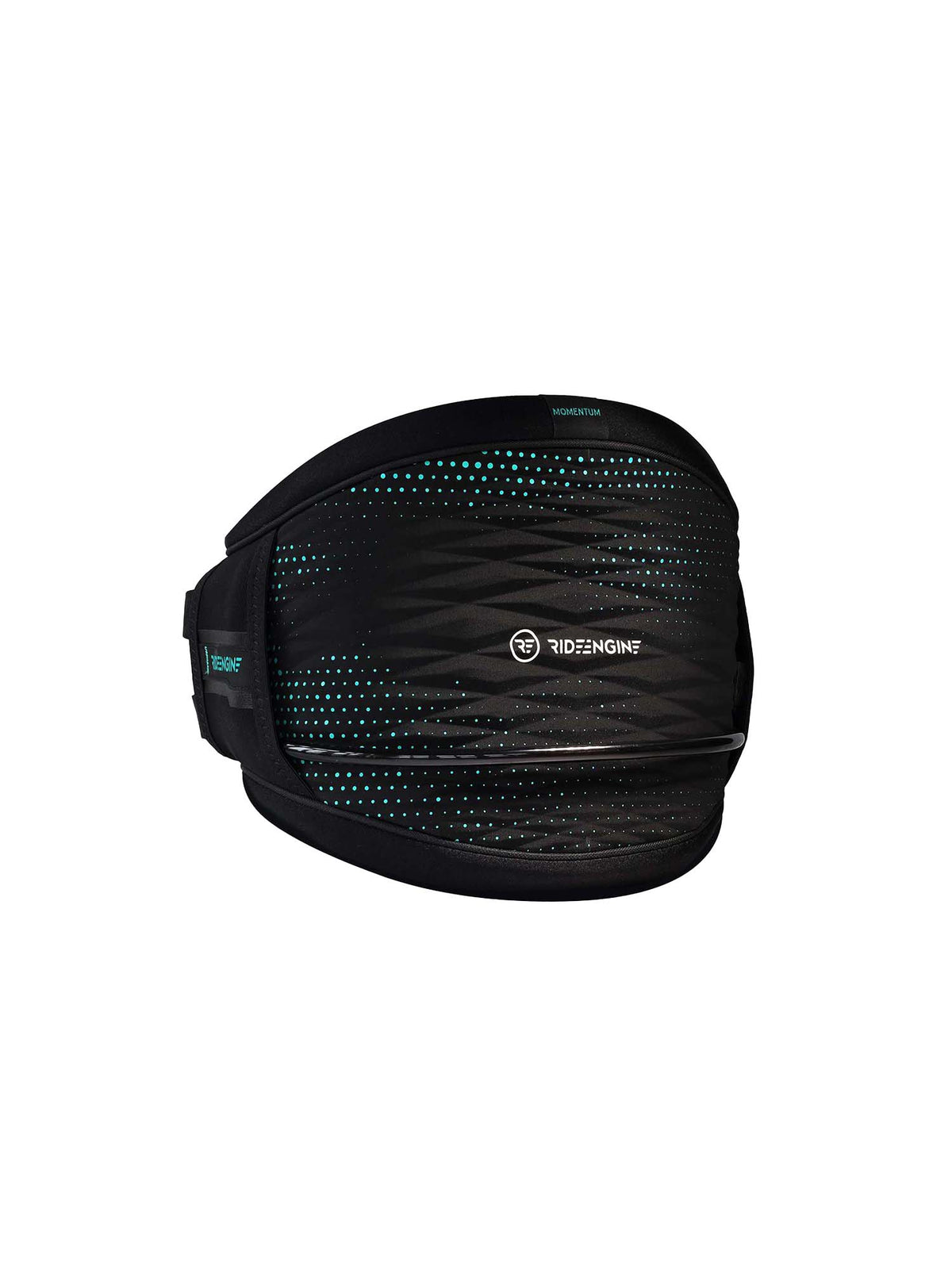 Ride Engine Momentum V2 kite harness in black, shell view